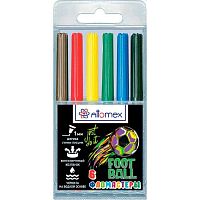 Фломастеры  6цв. ATTOMEX "Football" 5080441 вент.колп.,пластик.блист.