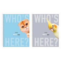 Тетрадь 96л. (линейка) ХАТ спираль "Кто здесь?" мат.лам.,асс.