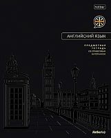 Тетрадь предм. 48л. ХАТ "Премиум-Английский язык" 36009 софт-тач,3D фол.,3D лак,справ.инф.(клетка)