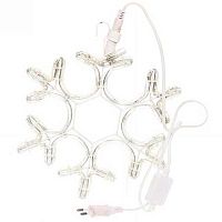 Фигура светодиодная Снежинка дюралайт 27см,синяя,полное свечение 196-182