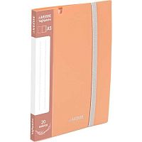 Папка с вкладышами/ 20 deVENTE А5 "sigNATURE" 3101503 пудрово розовая,"ткань",650мкм,вкл.30мкм