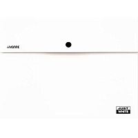 Папка-конверт на кнопке А4 deVENTE "Just white" 3072517 белая,пластик.,350мкм,фактура"soft-touch"
