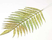 Ветка-лист пальмы плоский мерцающий зелёный ФРФ 4.216 (1010237)