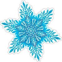 0.7-65-5083 Украшение на скотче "Снежинка" (б/т,блёстки) (10шт.) (МО)