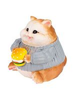 Копилка Миленд "Милый кот с бургером" КС-7466 пластик,13*13*14см