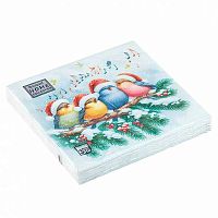Салфетка бум. НГ Bouquet Home Collection "Новогодний квартет" 25433 3-х сл.(20шт)