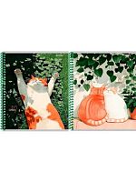 Тетрадь 96л. (клетка) Проф-Пресс спираль "Солнечные котики" Т96-8343 цв.мел.обл.,асс.