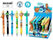 Ручка гелевая авт. "Пиши-Стирай" MAZARI "Итал.Мем" 230 синяя,0,5мм,пласт.корп.