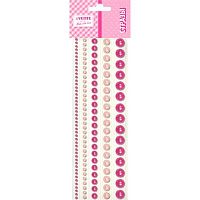 Стразы декор. самокл. deVENTE 8002553 розовый сапфир,акрил.,круглые,5разм.,115шт