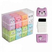 Ластик КОКОС "Animal" 205282 каучук.,50*30*16мм,пласт.держ.,ролик д/сбора мусора,асс.