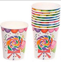 Стакан бум. "Сладкий праздник" 200мл (10шт) 130-710