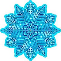 0.7-66-5197 Украшение на скотче "Снежинка" (блёстки) (МО)