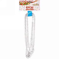 Игрушка ел. "Бусы" 2м Жемчуг 556-204 серебро d-0,68см