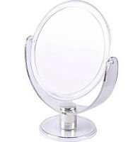 Зеркало настол. Darvish DV-H-1265 круг,d-14см.,двустор.,пластик,на ножке,асс.