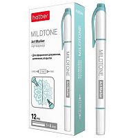 Маркер текст. ХАТ "Mildtone Pastel" 060861 бирюзовый,двухстор.,к/к