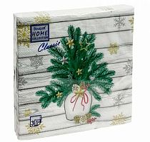 Салфетка бум. НГ Bouquet Home Collection Classic "Чудесная ёлочка" 57492 3-х сл.(20шт),33*33см