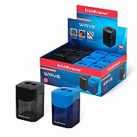 Точилка с контейнером 2отв. EK Wave Classic 21835 пластик,асс.