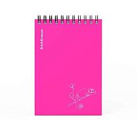 Блокнот А6  80л. EK спираль "Silhouette" 61988 пластик.обл.,клетка,розовый