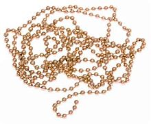 Игрушка елочная "Бусы" 2,7м Шарик шампань d-6мм 556-228 в тубе