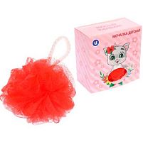 Мочалка д/тела детская "Карапуз" 358-080 полипропиленовая,к/к