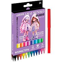 Фломастеры 24цв. deVENTE "Amai Menoko" 5083625 вент.колп.,к/к/подвес