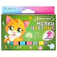 Мел  9цв. Darvish DV-5743-9 прямоуг.,8см,d-1,3см,к/к,е/подвес
