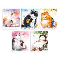 Тетрадь 18л. (клетка) ФЕНИКС "Большие коты" 70894 выб.уф-лак,мел.карт.,асс.