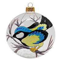 Шар КОЛОМЕЕВ "Синичка" КУ-100-1602 стекло,10см,подар.уп.