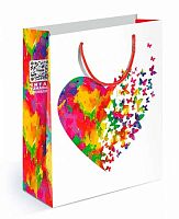 Пакет подар. (M) "Сердце из бабочек" 15.11.01067 18*22,7*10см