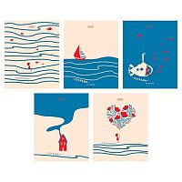 Тетрадь 24л. (клетка) ХАТ "Морской мотив" тисн.,асс.