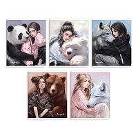 Тетрадь 48л. (клетка) ФЕНИКС "Тотемное животное" 70919 выб.твин лак,мел.карт.,асс.