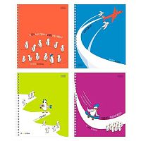 Тетрадь 48л. (клетка) ХАТ спираль "Приключения чайки" перфор.на отрыв,тисн.,асс.