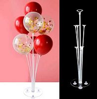 Подставка д/возд. шаров  на  7шт. "Цветок 2" 548-125 прозрачный,67*35*54см