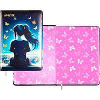 Записная книжка B6  80л. deVENTE "Butterfly Dreams" 2252604 кож.зам.,поролон,бел.бум.,клетка