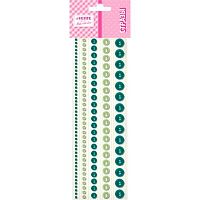 Стразы декор. самокл. deVENTE 8002556 изумрудные,акрил.,круглые,5разм.,115шт