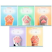 Тетрадь 18л. (линейка) ЭКСМО "Котолапки" ТЛЛ189609 мел.карт.,выб.лак