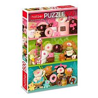 Пазлы  500 ХАТ А2 "Кофейные коты" 35751