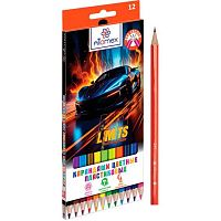 Карандаши пластик. 12цв. ATTOMEX "No Limits" 5022634 шестигр.,М,гриф.2,65мм,к/к
