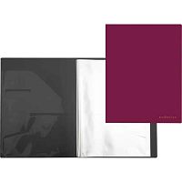 Папка с вкладышами/ 20 deVENTE А4 "Esthetics" 3101527 бургунди,факт."soft-touch",700мкм,вкл.30мкм