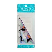 Треугольник BV 30град./10см "HappyGraphix. Самокаты" 45-0018/03 пластик.