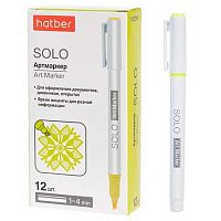 Маркер текст. ХАТ "Solo Неон" 088689 жёлтый,двухстор.,1мм/4мм