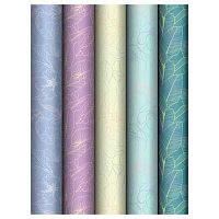 Бумага упак. 70*100см MESHU "Grace twigs" глянц. (1лист в рулоне) MS_62830 80г/м2,асс.