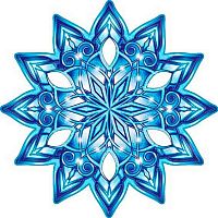 0.7-65-5042 Украшение на скотче "Снежинка" (б/т,блёстки) 10шт. (МО)