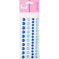 Стразы декор. самокл. deVENTE 8002598 синие,голубые,акрил.,6,8мм,48шт