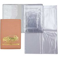 Автодокументы ATTOMEX 1011402 бежевый,пухлый,мат.экокожа,93*133мм,