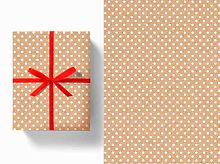 Бумага упак. 100*70см Микрос "Горох белый" Ч43328 крафт,78гр/м2 (5шт)