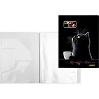 Папка с вкладышами/ 20 deVENTE А4 "MooreCafe" 3101530 непрозр. с рис.,факт."песок",450мкм,вкл.30мкм