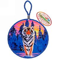 Подставка п/горячее "Тигр в зимнем лесу" 16см 891-900 керам.