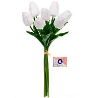 Цветы искусственные Natur "Тюльпаны белые" 38см (7шт) 993-0917