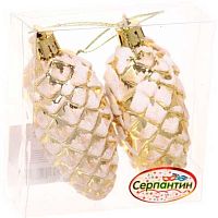 Игрушка ел. "Таинственное очарование" 2шт/шишки 9см/золото 916-876